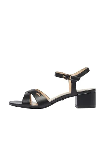 s.Oliver Sandalette Schwarz Größe 36 - Elegante Sandalette in Schwarz mit Blockabsatz, ideal für stilvolle Auftritte. Der Riemenverschluss sorgt für perfekten Halt und Bequemlichkeit.