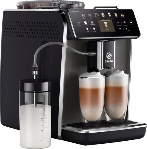 Saeco Kaffeevollautomat GranAroma SM6580/50 - Kaffeevollautomat mit 14 Kaffeespezialitäten, personalisierbarem Geschmack und TFT-Display. Genießen Sie perfekten Kaffee mit der DoubleShot-Funktion für intensiven Geschmack ohne Bitterkeit.