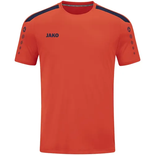 JAKO Sport-Tshirt Trikot Power (Polyester-Interlock, strapazierfähig) orange/marineblau Kinder, Größe: 140
