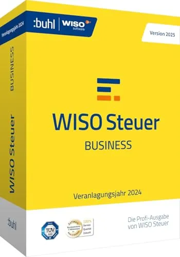 WISO Steuer 2025 Business: Die Profisoftware für Ihre Steuererklärung 2024 - Steuererklärung leicht gemacht! Erledigen Sie bis zu 100 Abgaben, inklusive Einkommensteuer, Umsatzsteuer und mehr, mit hilfreichen Tipps und kostenfreien Updates.