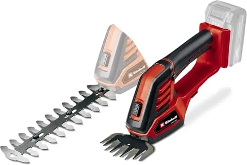 Einhell Akku-Gras- und Strauchschere GE-CG 18 100 Li-Solo - 18 V Power X-Change, leistungsstark und ergonomisch für präzise Rasenkantenpflege und Heckenformung