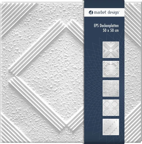 Marbet Design Wanddekoobjekt CHICAGO - Deko-Objekte: Leichte und robuste Styropor-Deckenplatten für kreative Raumgestaltungen mit Wärme- und Schalldämmung, ideal für jeden Wohnstil.