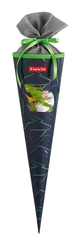 Step by Step Schultüte, Ninja Kimo - Schultüten für den perfekten Schulstart, aus strapazierfähigem Polyester mit coolem Ninja-Design und geometrischem Muster, ideal für kleine Abenteurer.