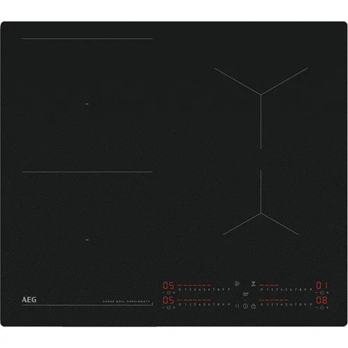 AEG Induktionskochfeld 60cm - Testsieger mit SaphirMatt-Oberfläche - Kochfeld mit 4 Flex-Kochzonen und SenseBoil Technologie, die Überkochen verhindert. Ideal für große Töpfe dank Bridge-Funktion und kratzfester Oberfläche.