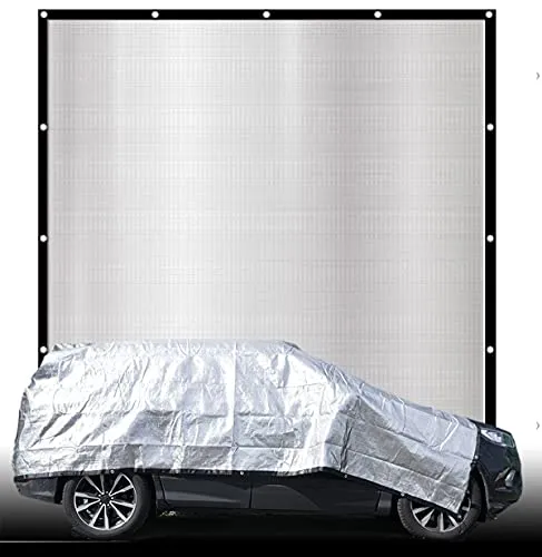 AMANKA 99% Schattennetz - Alu Sonnensegel 2x2m für Auto und Camping - Sonnenschutz und Hitzeschutz in einem! Das 2x2m Alu Schattennetz reflektiert 99% der Sonnenstrahlen und sorgt für optimale Luftzirkulation – ideal für Auto, Hund, Camping und mehr.