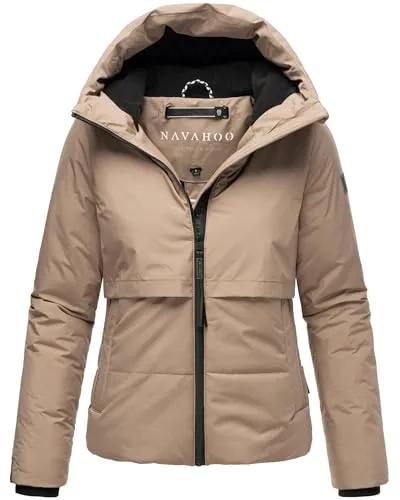 Navahoo Damen Winterjacke Liebesküken XIV - Warme Steppjacke mit Fleece-Innenfutter - Funktionsjacken: Taillierte Winterjacke aus robustem Material mit kuscheligem Teddyfleece-Futter und wasserabweisender Oberfläche für optimalen Schutz und Komfort an kalten Tagen.