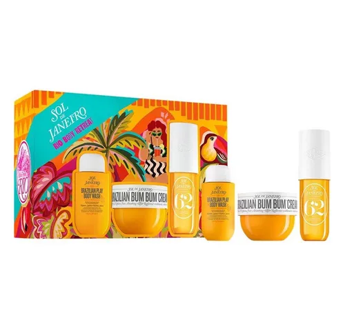 Sol de Janeiro Rio Body Retreat Set - Luxuriöses Pflege-Geschenkset - Ganzkörperpflege, 3-tlg. Set mit Cheirosa 62 Duft für straffe, duftende Haut – ideal als Weihnachtsüberraschung.