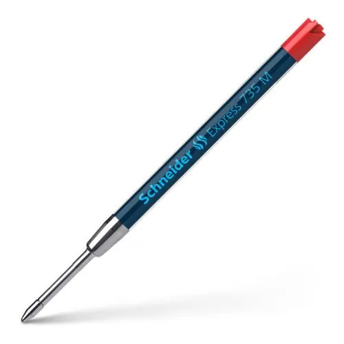 Schneider Express 735 Kugelschreiberminen M rot - 10 Stück - Hochwertige Kugelschreiberminen für ein gleichmäßiges und flüssiges Schreiben. Ideal für den täglichen Einsatz in Büro und Schule.