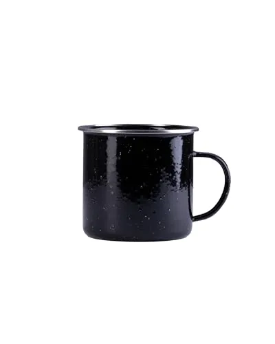 Western Trinkbecher Emaille • Klassischer Outdoor-Becher in 350 ml oder 650 ml • Robuste Emaille-Tasse für Camping, Bushcraft & Wandern • Nostalgischer Emaillebecher in zwei Größen