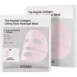 COSRX Peptide Collagen Lifting Glow Hydrogel Maske – Anti-Aging Gesichtsmaske mit 6 Peptiden & Kollagen - Erlebe straffere, glattere Haut mit der COSRX Hydrogel Maske. Intensiv feuchtigkeitsspendend und perfekt für einen strahlenden Teint – ideal für einen schnellen Glow vor Events oder zur wöchentlichen Pflege.