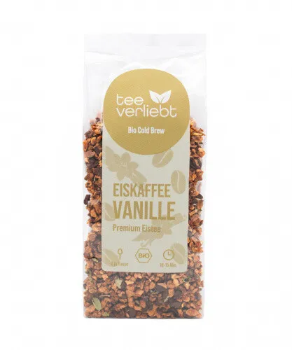 teeverliebt – Eiskaffee Vanille Bio Cold Brew | 100g | Premium Bio Eistee