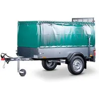 STEMA PKW-Anhänger Green-Keeper, max. 585 kg - PKW-Anhänger mit einer Traglast von bis zu 585 kg, ideal für Garten- und Landschaftspflege. Inklusive Hochplane und Ladungssicherungsnetz für maximale Sicherheit.
