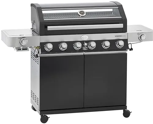 Rösle Gasgrill BBQ-Station VIDERO G6-S Vario+ 6 Brenner - Grills der Kategorie BBQ mit 6 Brennern, integrierten Thermometer und Sear Station für perfektes Grillvergnügen. Ideal für große Grillpartys!