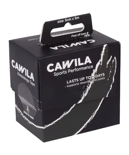 Cawila SPORTSCARE Kinesiology Tape | 5,0cm x 5m | schwarz, One Size Ohne Geschlecht