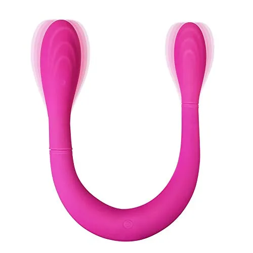 Paarvibrator Partner Vibratoren für Sie Klitoris und G-punkt Stimulator, Doppeldildos Anal Vibrator Klitorisstimulator mit 7 Vibrationsmodi für Frauen Lesben, Paar, Wasserdicht, Aufladbar