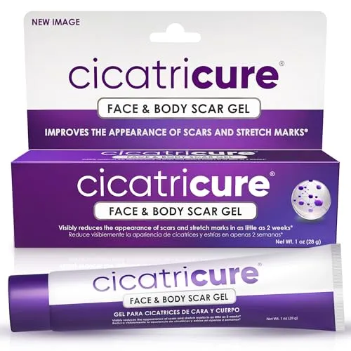 CICATRICURE Narbe Gel-Creme 1.0 oz - Bodycremes zur Reduzierung von Narben, verbessert das Hautbild bei Verbrennungen, Verletzungen und Akne mit klinisch bewährter Formel und Geld-zurück-Garantie.