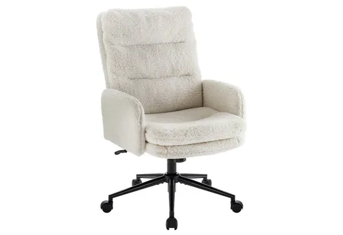 IWMH Ergonomischer Bürostuhl – Höhenverstellbar & Modern - Bürostuhl mit Kunstpelzbezug, ideal für komfortables Arbeiten und stilvolle Einrichtung. Höhenverstellbar und mit Universalrollen für optimale Flexibilität.