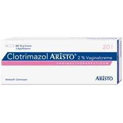 Clotrimazol Aristo 2% - Arzneimittel zur Behandlung von Pilzinfektionen der Scheide, wirkt schnell gegen Juckreiz und Ausfluss, ideal für eine effektive Therapie von Hefepilz-Infektionen.