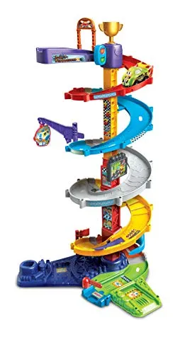 Vtech TUT TUT Baby Flitzer 2-in-1 Turboturm - Motorfahrzeugspielset für Kinder, 2 Aufbaumöglichkeiten für kreativen Spielspaß und Förderung der Sprachentwicklung durch interaktive Elemente.