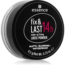 essence Fix & LAST 14h Make-up Fixing Loose Powder - Transparent - Loser Fixierpuder für ein mattiertes Finish mit 14 Stunden Halt. Vegan, ölfrei und wasserfest – ideal für den täglichen Einsatz. Perfekt für einen glanzfreien Teint!