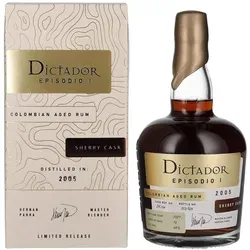 Dictador EPISODIO I 16 Years Old Rum in Geschenkbox - Premium Rum aus Kolumbien, 16 Jahre in Sherry-Fässern gereift, mit komplexen Aromen und in stilvoller Geschenkbox – ideal für Genießer und Sammler.