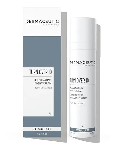 Turn Over 10 | Anti-Aging Nachtcreme mit 10,5% Glykolsäure AHA - Die Turn Over 10 Nachtcreme bietet eine intensive Pflege mit 10,5% Glykolsäure, die die Hautstruktur verbessert und für ein frisches Aussehen sorgt. Ideal für alle Hauttypen.