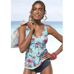 Bügel-Tankini-Top "Modern" - Hellblau mit Blumendruck, Gr. 36, Cup B - Stylisches Bikini Top von Sunseeker mit süßem Blumendruck und tiefem V-Ausschnitt. Verstellbare Träger und weiche Microfaser für optimalen Tragekomfort.