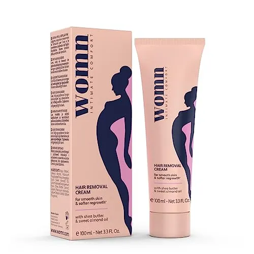 womn Intimate Comfort HAARENTFERNUNGSCREME – Enthaarungscreme für Bikinizone und Achselhöhlen, 100 ml