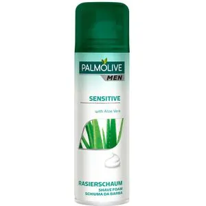 Palmolive Men Rasierschaum Sensitive 300 ml - Dose - Rasur- & Bartpflege: Zarter Schaum mit Aloe-Vera-Extrakt für empfindliche Haut, schützt vor Irritationen und pflegt während der Rasur.