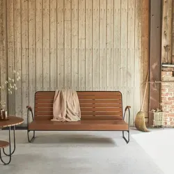 Gartenbank aus Akazienholz 165 cm 3-Sitzer Key Wood