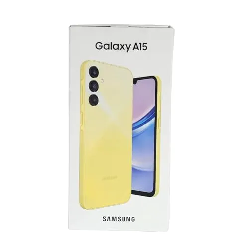 Samsung GALAXY A15 5G A156B Dual-SIM Smartphone, 128GB in Gelb - Leistungsstarker MediaTek Dimensity 6100+ und 50MP Kamera für beeindruckende Fotos
