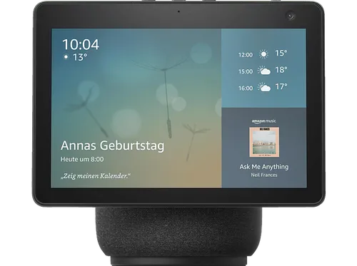 Amazon Echo Show 10 (3. Gen.) charcoal - 10-Zoll-HD-Display mit automatischer Bewegung, ideal für Videoanrufe und Smart Home Steuerung