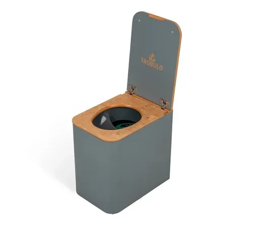 Trockenloilette TROBOLO SilvaBlœm - Trenntoilette für Camping - Camping-Toiletten in Grau, umweltfreundliche Trenntoilette für nachhaltiges Campen und einfache Handhabung.