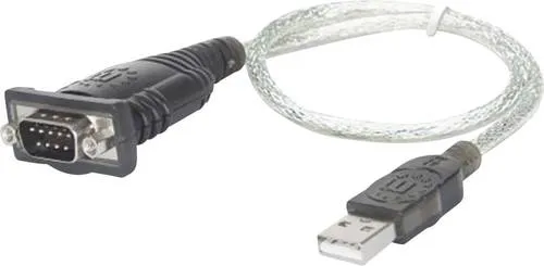 Manhattan USB 1.1 Adapter [1x USB 1.1 Stecker A - 1x D-SUB-Stecker 9pol.] 1.80m vergoldete Steckkontakte