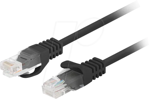 LBG 510CC1000BK - Patchkabel RJ45 Cat.5e UTP 10 m schwarz