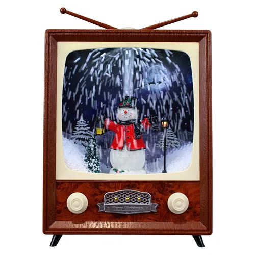 Große XL Schneekugel mit Musik für Weihnachten - Farbenfrohe Schneekugel mit klassischem Design, die stimmungsvolle Musik spielt. Ideal für die Weihnachtsdekoration und ein perfektes Geschenk für die ganze Familie.