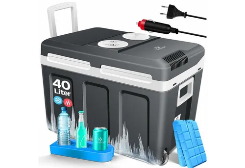 KESSER Thermobehälter 40L Kühlbox mit Rollen - Thermobehälter für Kühlung und Warmhaltung, 40L mit integrierten Rollen und Traggriff, ideal für Ausflüge und Camping.