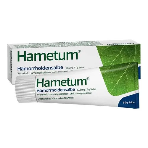 Hametum Haemorrhoiden Salbe 50 G - Pflanzliches Arzneimittel zur Linderung von Beschwerden in den Anfangsstadien von Hämorrhoidalleiden. Ideal für eine sanfte und effektive Behandlung.