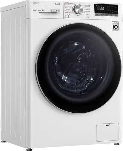 LG F6WV709P1 - Geräuschreduzierte Waschmaschine mit Direct Drive Motor, True Steam Dampfprogramm gegen Allergene und Smart ThinQ App für Fernbedienung
