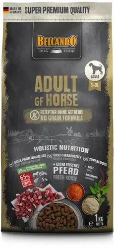 Belcando AdultGF Horse 1 Kg Getreidefreies Trockenfutter Hunde mit Pferdefleisch