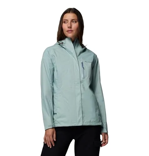 Columbia Pouring Adventure III Jacket - Crushed Blue (461) S - Funktionsjacke für Damen, wasserdicht und atmungsaktiv dank Omni-Tech Technologie, ideal für Outdoor-Aktivitäten bei jedem Wetter.