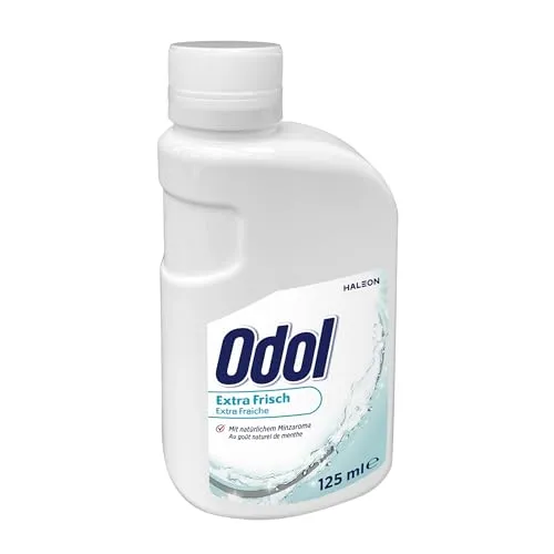 Odol Mundwasser Extra Frisch 125ml - Mundspülung mit Extra-Frische: Alkoholfreies Konzentrat für effektive Bekämpfung von Mundgeruch und langanhaltende Erfrischung durch natürliches Minzaroma.