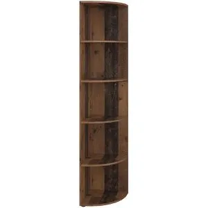 Vicco Eckregal Ecki, Antikholz, 40 x 180 cm - Standregale mit 5 offenen Ablagen für Bücher und Deko, ideal zur Raumnutzung und stilvollen Präsentation. Pflegeleichte Spanplatte mit Melaminharzbeschichtung.