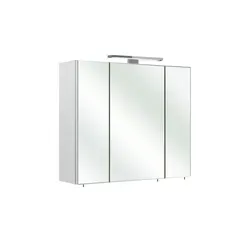 Pelipal Grado Spiegelschrank 70 x 20 x 60 cm - Badezimmerspiegel mit 3 Türen und LED-Beleuchtung, ideal für modernes Badezimmerdesign und optimale Ausleuchtung.