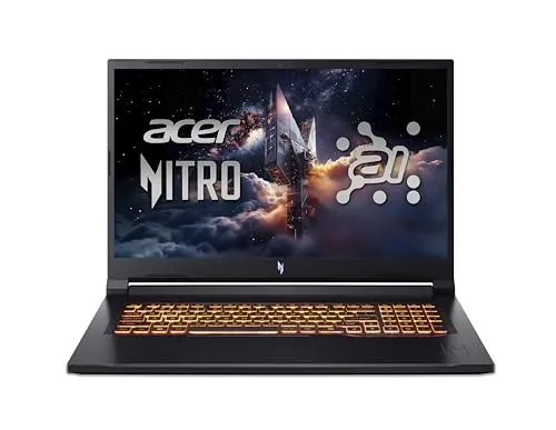 Acer Nitro V 17 AI Gaming Laptop – 17" FHD, AMD Ryzen 7, RTX 5060 - Leistungsstarker Gaming Laptop mit 17" FHD IPS Display, 16 GB RAM und 1 TB SSD. Ideal für Gamer durch die NVIDIA GeForce RTX 5060 und lange Akkulaufzeit von bis zu 10,5 Stunden.