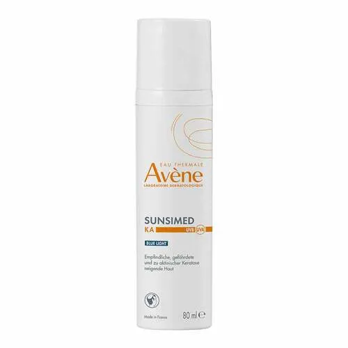 Avene Sunsimed KA Emulsion 80 ml - Hochwirksamer Sonnenschutz SPF 50+, schützt vor UV-Strahlen und Blue Light, ideal für empfindliche Haut