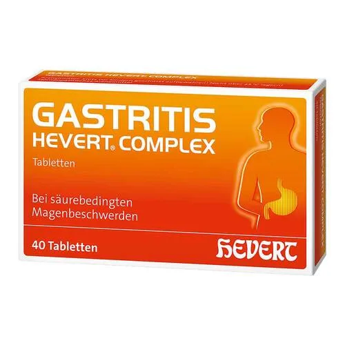 Gastritis Hevert Complex Tabletten - Homöopathisches Arzneimittel zur Linderung von Magenschleimhautentzündungen, ideal für eine sanfte Unterstützung der Verdauung.