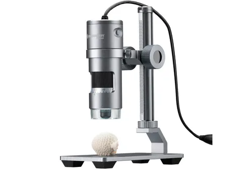 USB Digitalmikroskop Dst-1028 51 MP - Mikroskop mit 10- bis 280-facher Vergrößerung und LED-Ringlicht, ideal für präzise Beobachtungen und Messungen, inklusive PC-Software.