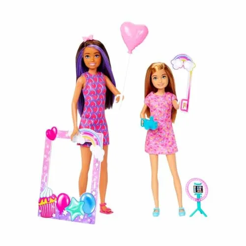 Barbie Celebration Fun Skipper und Stacie Puppen, 2 Stück - Puppen-Set von Mattel, perfekt für kreative Spielabenteuer und unvergessliche Feierlichkeiten.