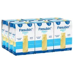 FRESUBIN Energy Drink Vanille - 24 x 200 ml, hochkalorische eiweißreiche Trinknahrung mit 300 kcal pro Flasche, laktose- und glutenfrei